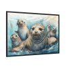 88289-645.jpg Seal Family Art Framed Canvas
