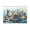 88289-646.jpg Seal Family Art Framed Canvas