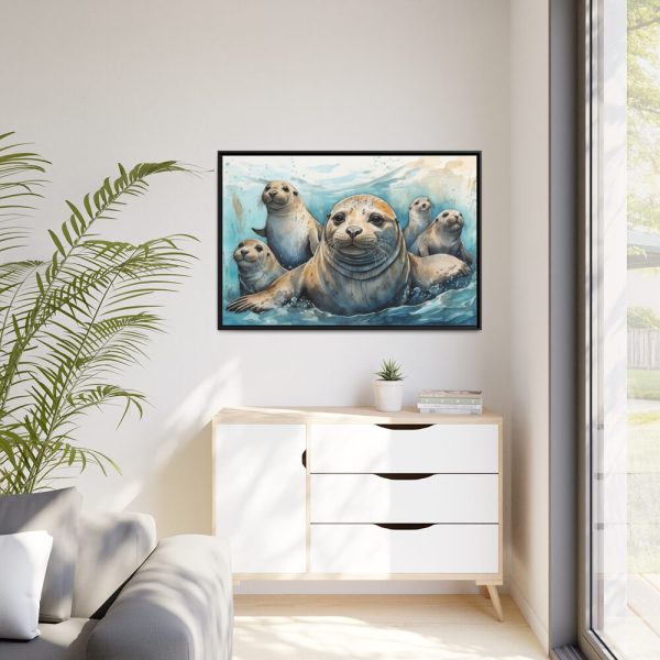 88289-648.jpg Seal Family Art Framed Canvas