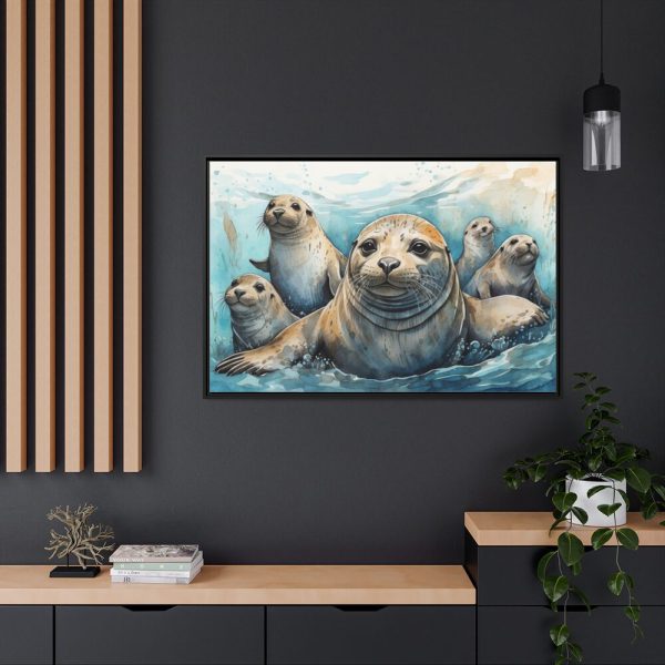 88289-649.jpg Seal Family Art Framed Canvas