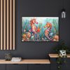 88289-654.jpg Colorful Seahorse Framed Canvas