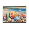 88289-661.jpg Seashells On Sandy Beach Framed Canvas