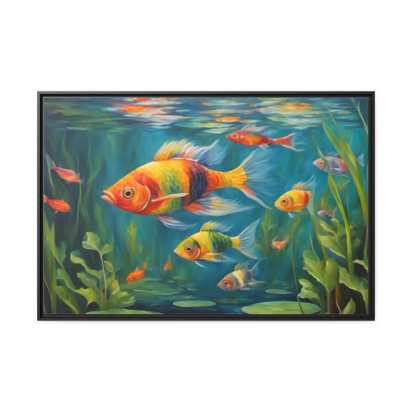 88289-671.jpg Vibrant Fish In The River Framed Canvas