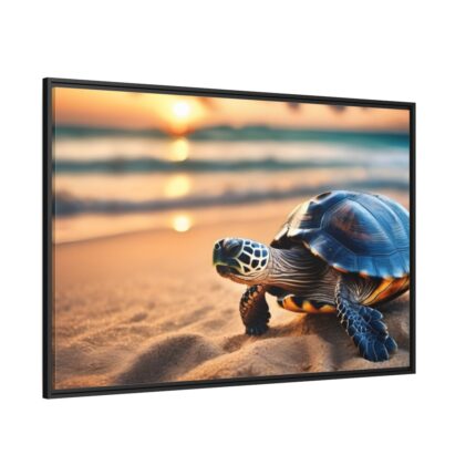 Marine Turtle Beach Sea Framed Canvas