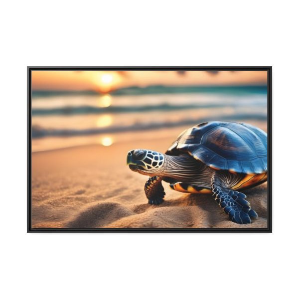 Marine Turtle Beach Sea Framed Canvas