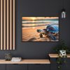 Marine Turtle Beach Sea Framed Canvas