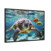 Swimming Sea Turtle Framed Canvas
