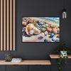 Shells Beach Sea Art Framed Canvas