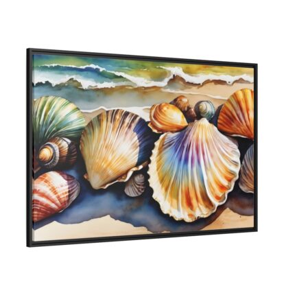 Shells Beach Sea Maritime Framed Canvas