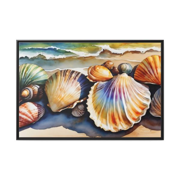Shells Beach Sea Maritime Framed Canvas