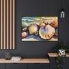 Shells Beach Sea Maritime Framed Canvas
