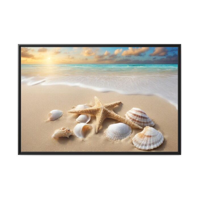 Sandy Beach With Seashells I Framed Canvas - Image 2