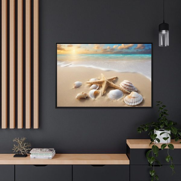 88289-709.jpg Sandy Beach With Seashells I Framed Canvas