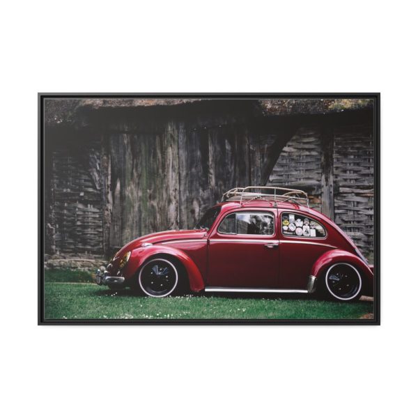 88289-86.jpg Red Old Beetle Car Framed Canvas