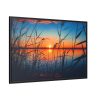 Scenic View Of The Lake Framed Canvas