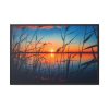 Scenic View Of The Lake Framed Canvas