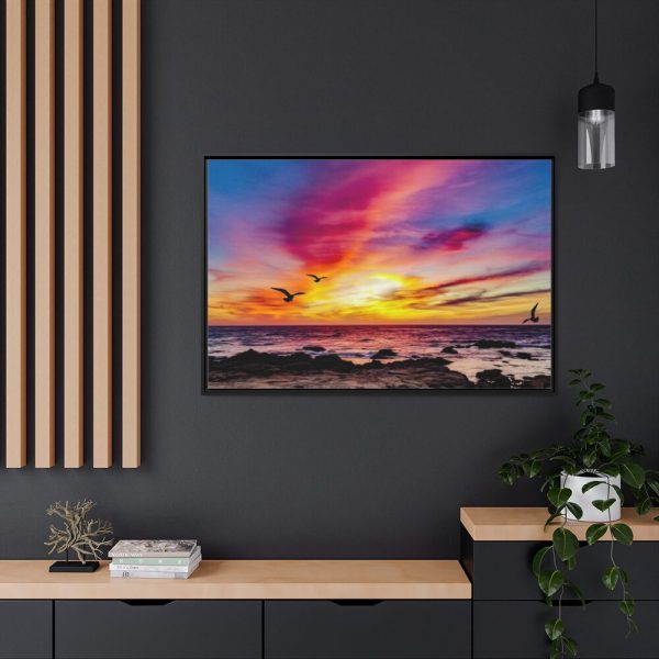88289-99.jpg Pink Sky Sunset Framed Canvas