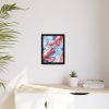 Seamless Lobster Nautical Framed Canvas