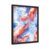 Seamless Lobster Nautical Framed Canvas