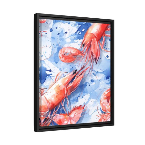 Seamless Lobster Nautical Framed Canvas