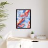 Seamless Lobster Nautical Framed Canvas