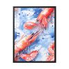 Seamless Lobster Nautical Framed Canvas