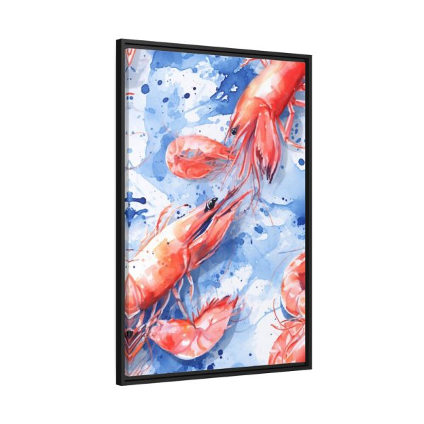 Seamless Lobster Nautical Framed Canvas