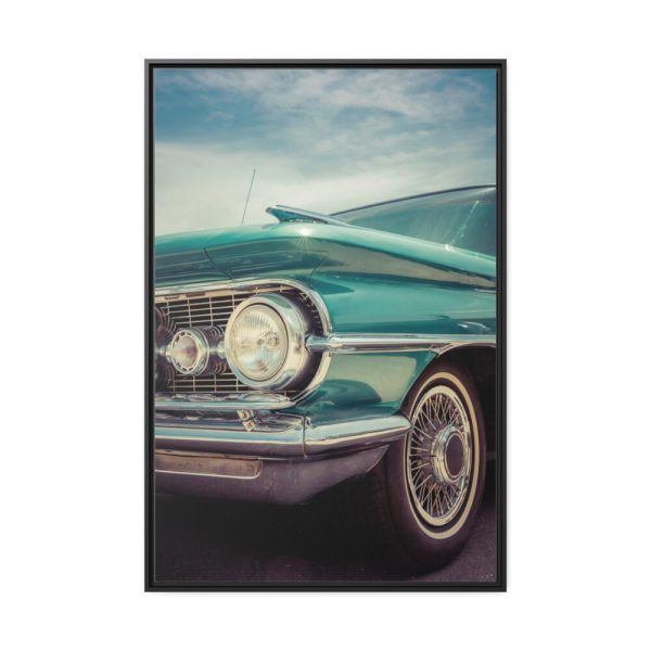 Close Up of a Vintage Car Framed Canvas