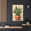 88299-104.jpg Snake Plant In Pot Art Framed Canvas