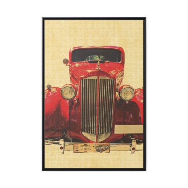 88299-11.jpg Car Vintage Red Framed Canvas