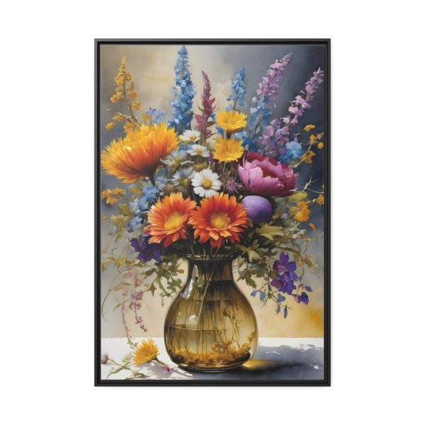 88299-116.jpg Wildflowers Still Life Art Framed Canvas