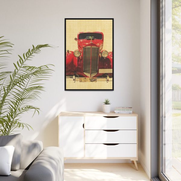 88299-13.jpg Car Vintage Red Framed Canvas