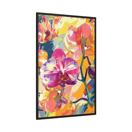 Seamless Orchid Framed Canvas
