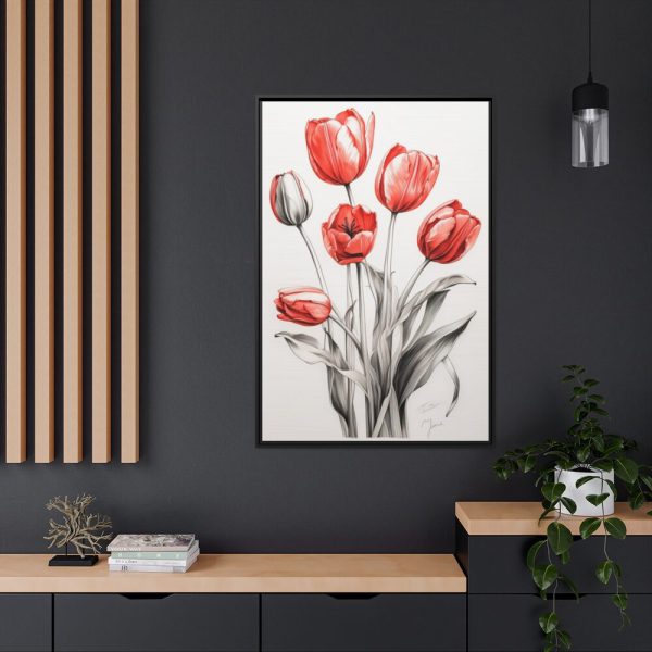 88299-179.jpg Sketch Art Tulips I Framed Canvas