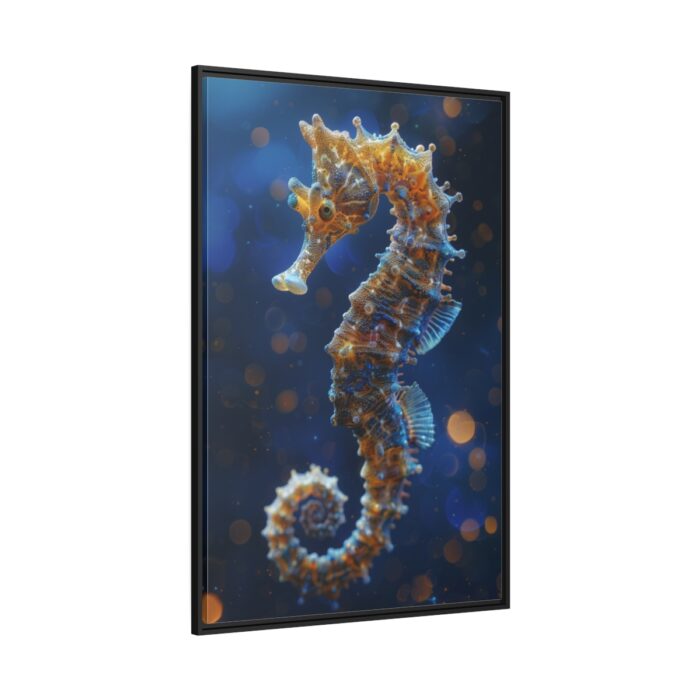 Seahorses in Ocean Water Framed Canvas - Image 1