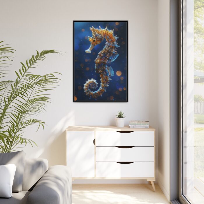 Seahorses in Ocean Water Framed Canvas - Image 4