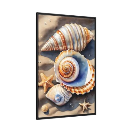 Starfish Sand Beach Art Framed Canvas