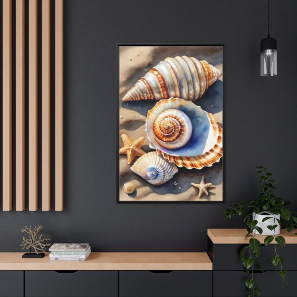 88299-209.jpg Starfish Sand Beach Art Framed Canvas