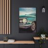 Close Up of a Vintage Car Framed Canvas