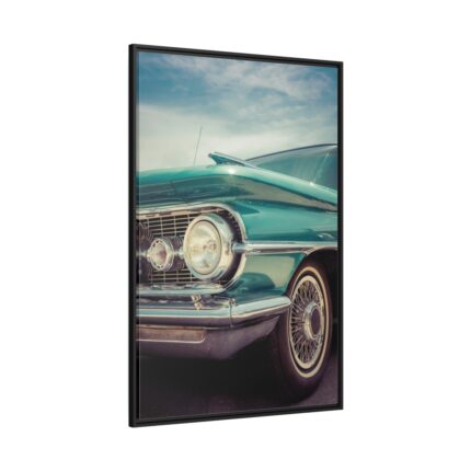 Close Up of a Vintage Car Framed Canvas