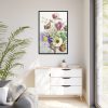 Bouquet of Flowers With a Butterfly Framed Canvas