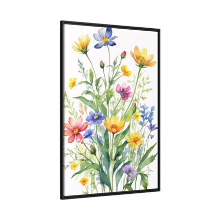 Field Of Wildflowers I Framed Canvas