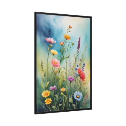 Field Of Wildflowers II Framed Canvas