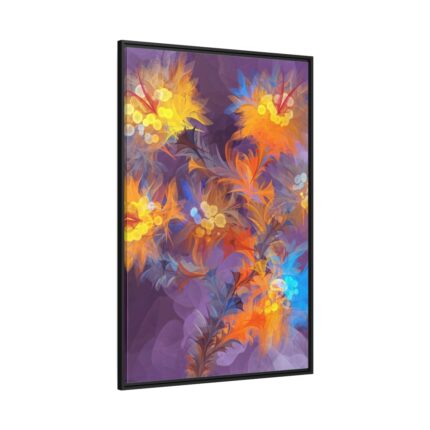Abstract Flower Design Framed Canvas