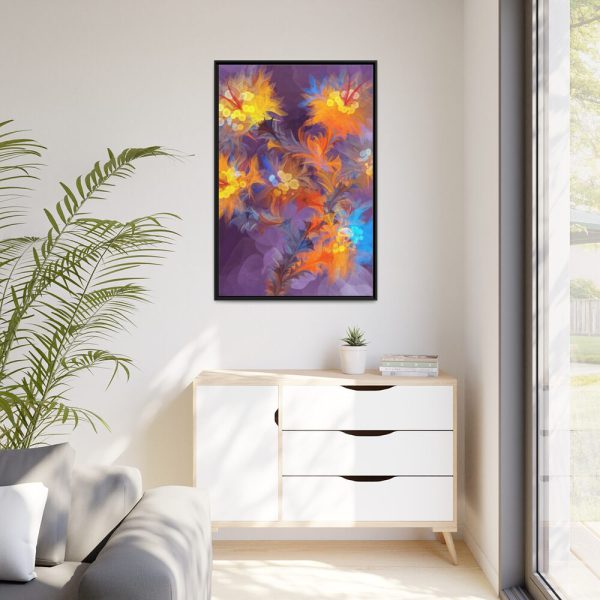 88299-83.jpg Abstract Flower Design Framed Canvas