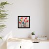 Colorful Abstract Tulips Art Framed Canvas