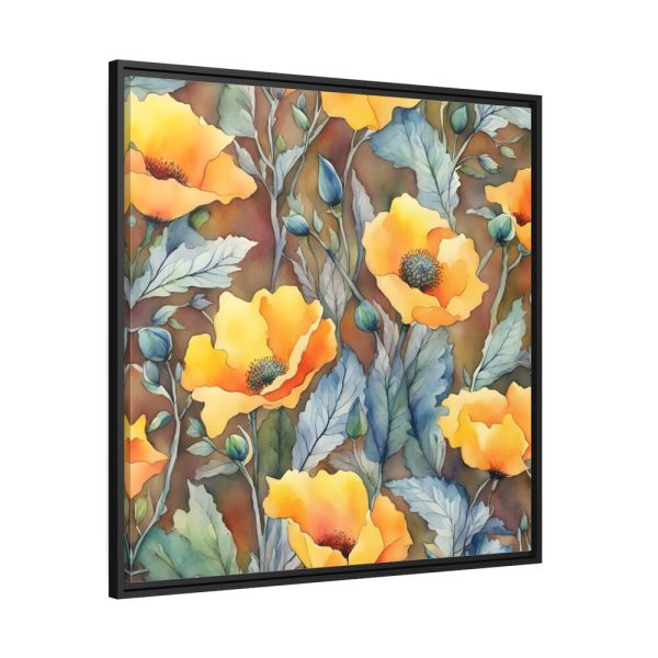 88302-100.jpg Saffron Flower Grunge Framed Canvas