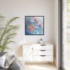 88302-108.jpg Blue Watercolor Flowers Framed Canvas