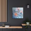 88302-109.jpg Blue Watercolor Flowers Framed Canvas