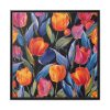 88302-111.jpg Colorful Tulip Pattern Framed Canvas